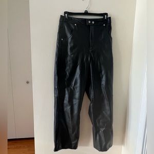 Blank NYC Black Leather Pants Size 28